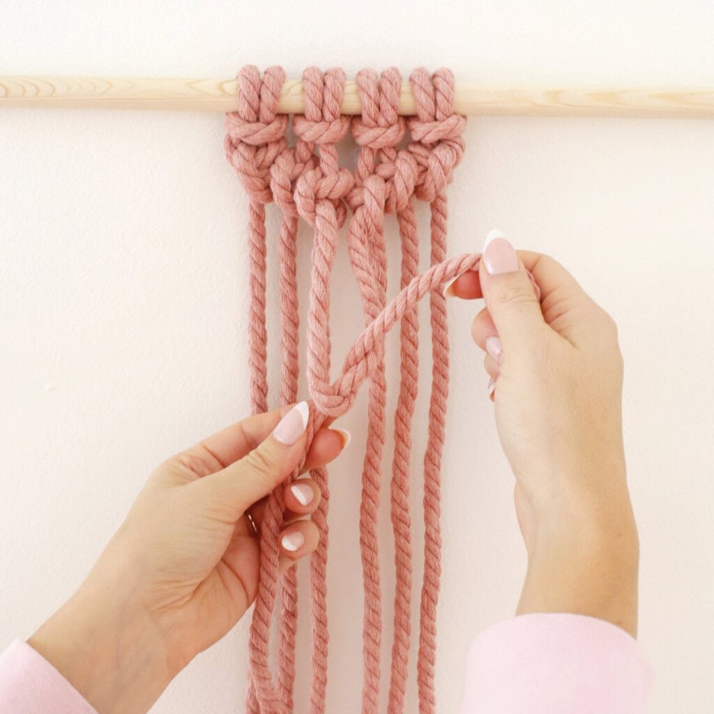Double Half-Hitch Knot macrame