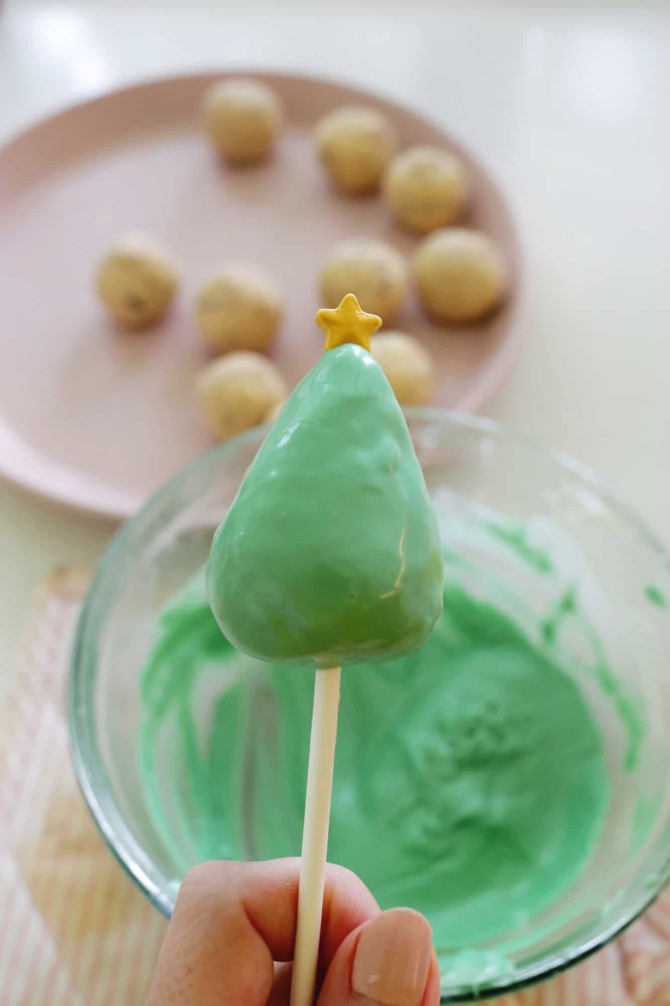 christmas tree cake pop
