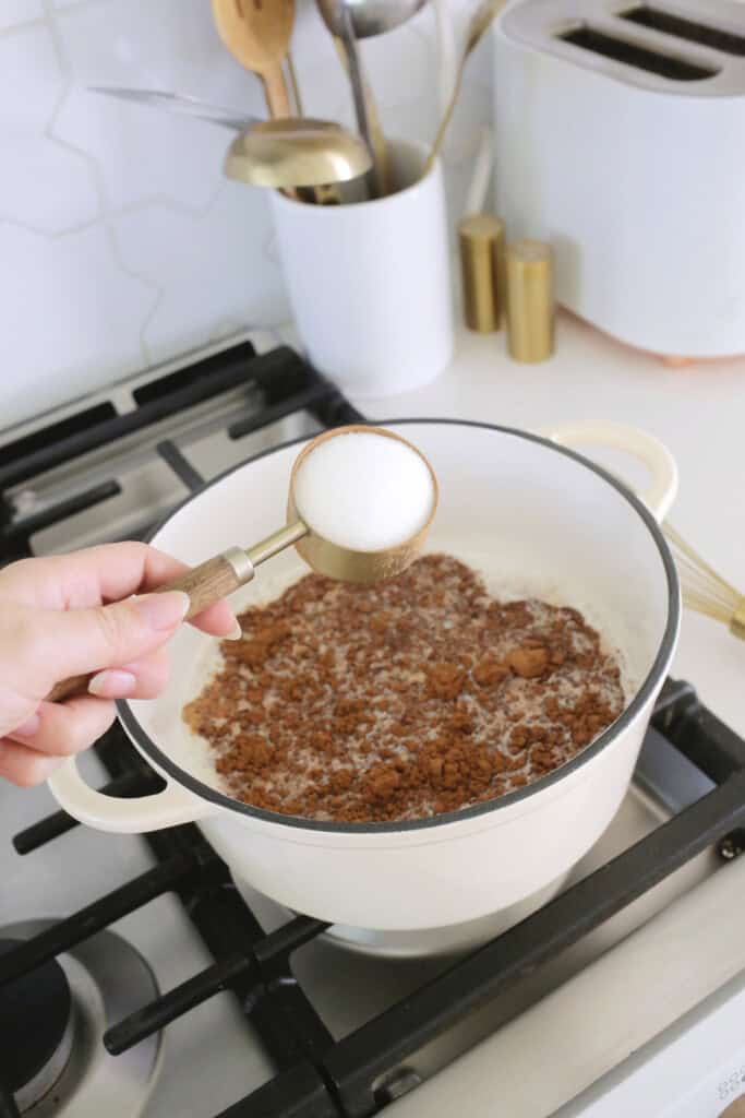 making homemade hot chocolate